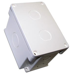 Industrial wall mounting outlet box, 2 sockets, waterproof